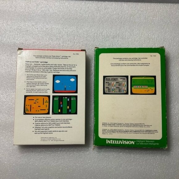 Mattel Intellivision Triple Action and Horse Racing Vintage Video Games - Picture 2 of 5